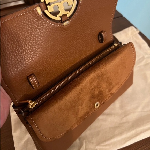 Tory Burch Miller Wallet Leather Crossbody Bag - Light Umber - Picture 5 of 6